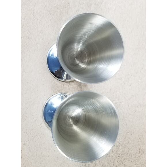 Roche Water Goblet 5" Towle Pewter Set of 2 Home Decor Vintage Collectible - Picture 8 of 10